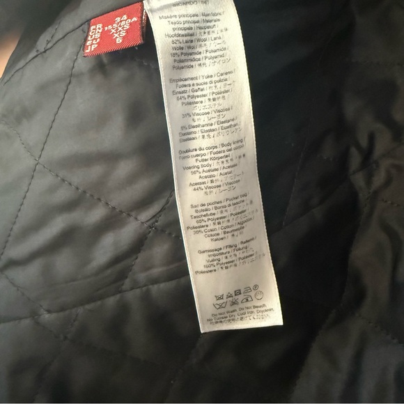 WOMENS COMPTOIR DES COTONNIERS BURGUNDY WOOL MIX OVERCOAT JACKET - Picture 4 of 4